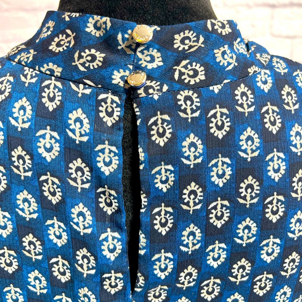 🇺🇸Tommy Hilfiger Blue Patterned Women's Dress - Size 12 - Picture 6 of 12